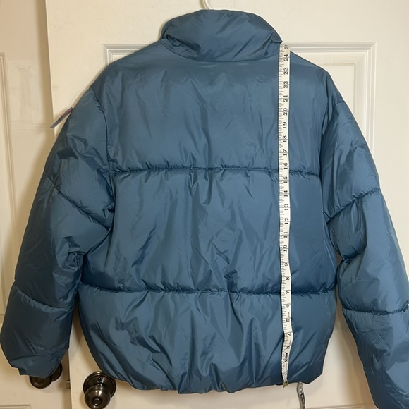 A New Day puffer zip up jacket size medium blue winter coat - Picture 3 of 6